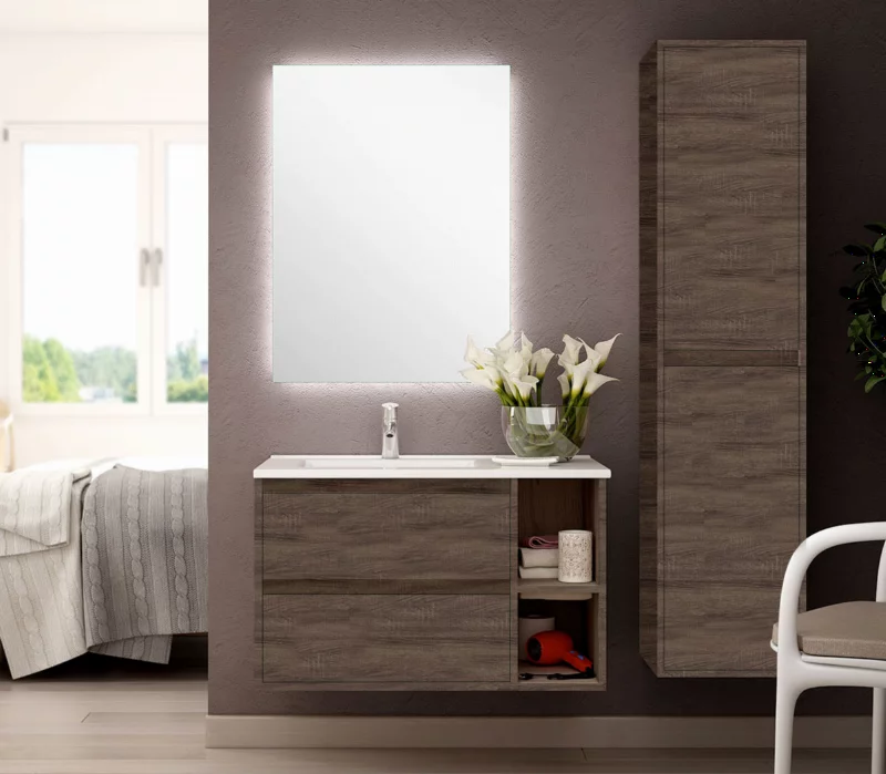 Ensemble Meuble de salle de bains Venus 80cm 2 tiroirs Britannia