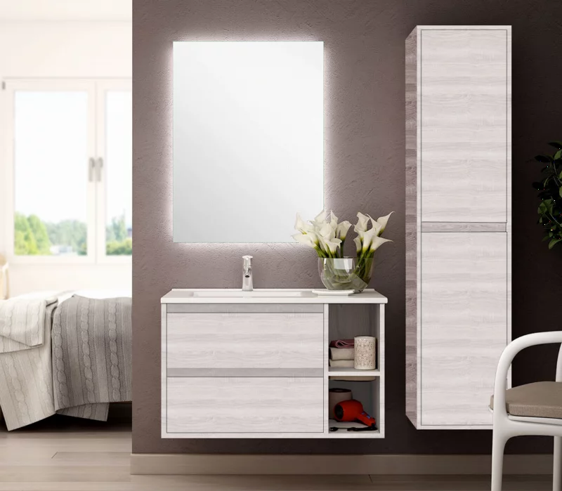 Ensemble Meuble de salle de bains Venus 80cm 2 tiroirs Hibernian