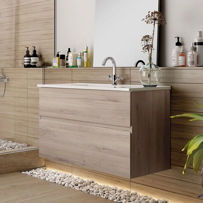 Ensemble Meuble vasque Niza AZ 80cm Iron Oak