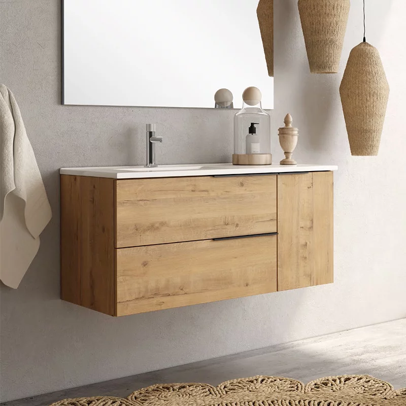 Ensemble Meuble vasque Black Capri 100cm roble Ostippo