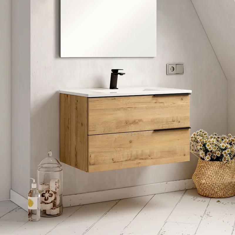 Ensemble Meuble vasque Black Triskel 60cm roble ostippo