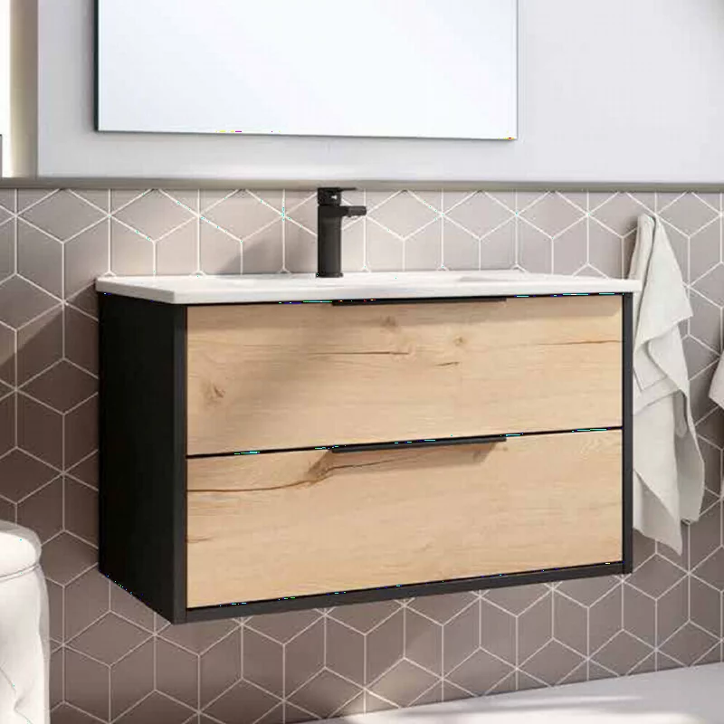 Ensemble Meuble Duox 80cm Noir Roble Collet