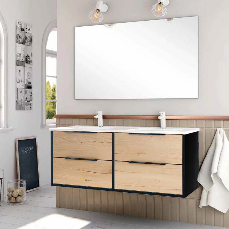 Ensemble Meuble Duox 120cm Noir Roble Collet