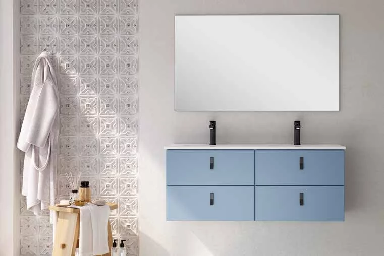 Meuble SDB INVICTA azulon 120cm vasque incluse