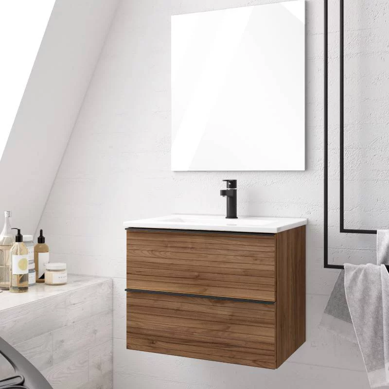 Meuble SDB Sanda java 60cm vasque incluse