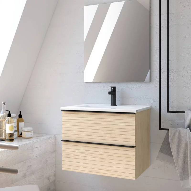 Meuble SDB Sanda Alpin 100cm vasque incluse