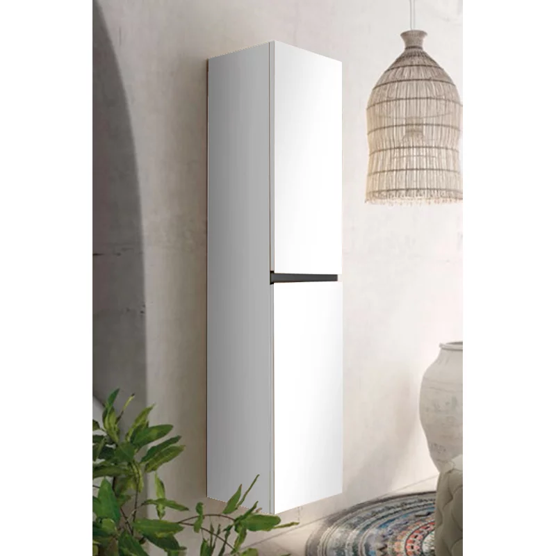 colonne 2 portes Black Onix laqué blanc brillant