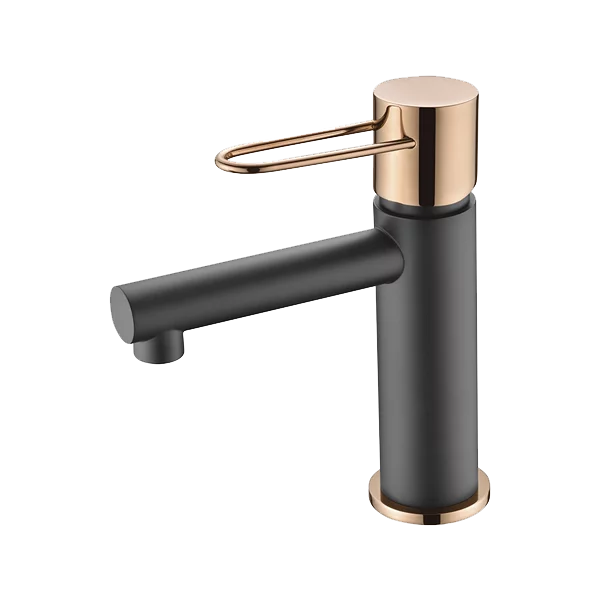 Mitigeur de lavabo MILOS moyen noir/rose - BDY027-1NOR