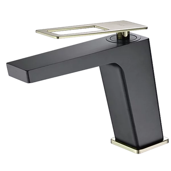 Mitigeur de lavabo SUECIA noir mat et or- BDC032-1NGOLD