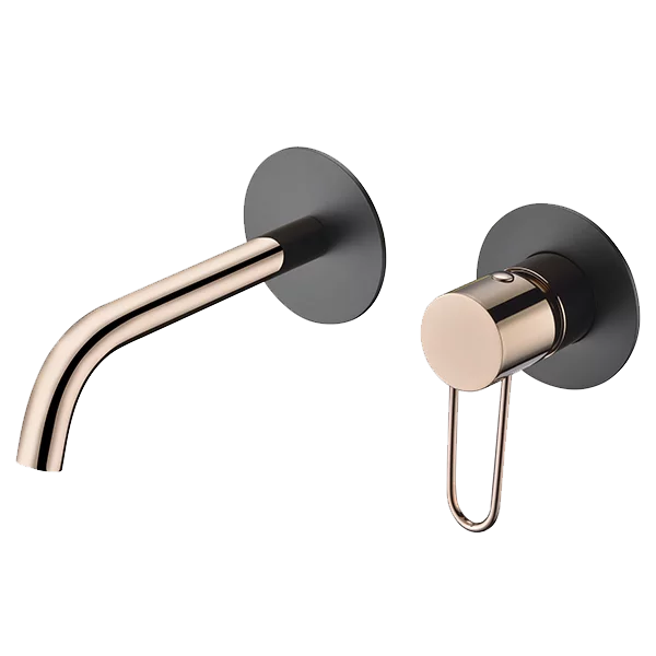 Robinet à encastrer Milos Noir et or GLI019/NOR