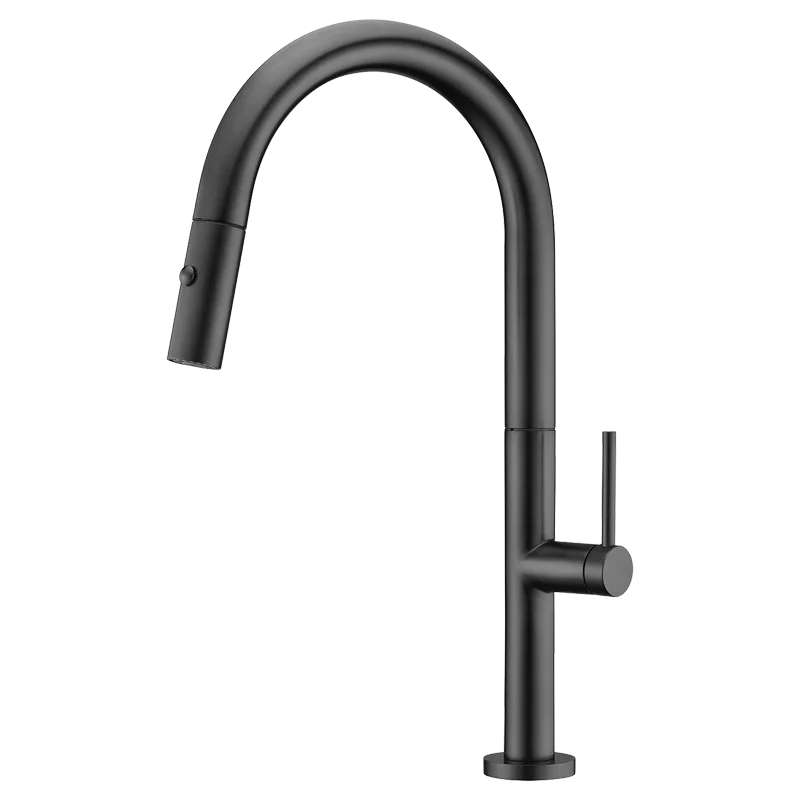 Mitigeur de cuisine rétractable SAMOA noir mat - GCE017/NG