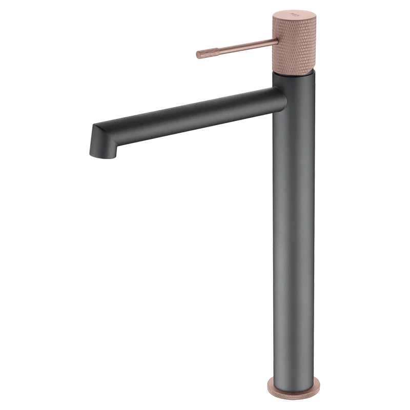 Mitigeur Monocommande lavabo haut LINE gris mat/Champagne BDD038-3GC