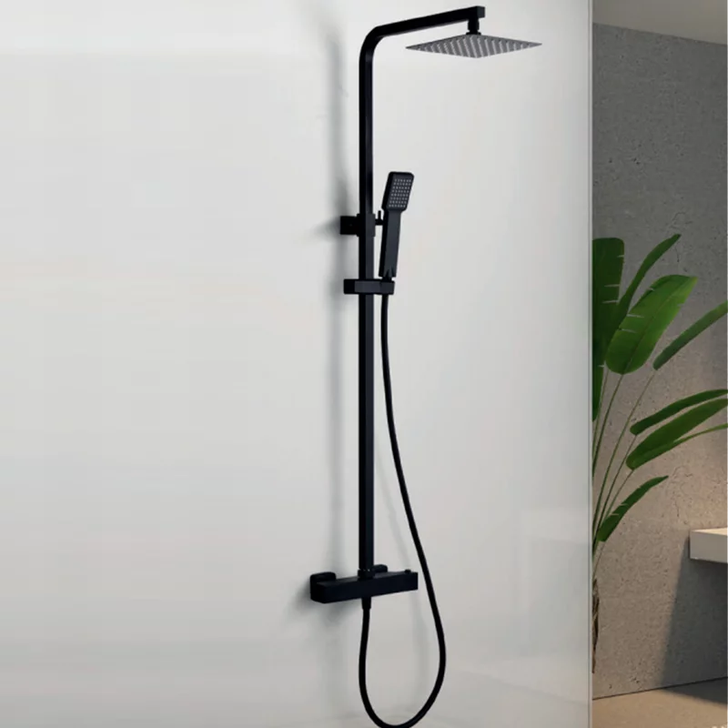 colonne de douche thermostatique VIGO noir mat