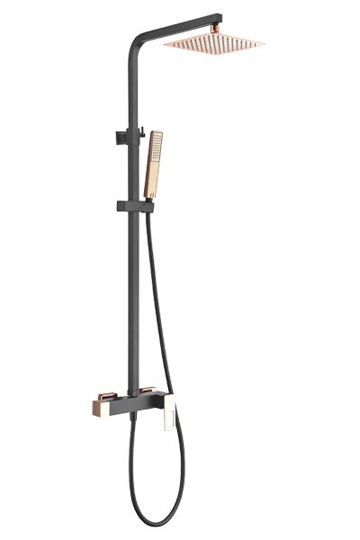 Colonne de douche SUECIA noir et rose- BDC032/NOR