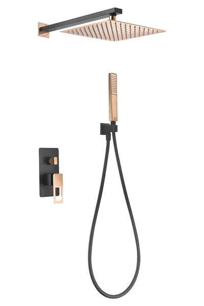 Douche encastrable SUECIA noir et rose - BDC032-6/NOR