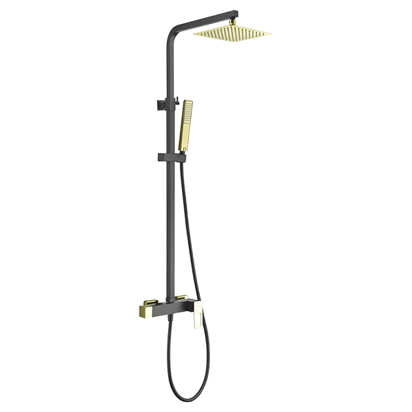Colonne de douche SUECIA noir et or - BDC032-NGOLD