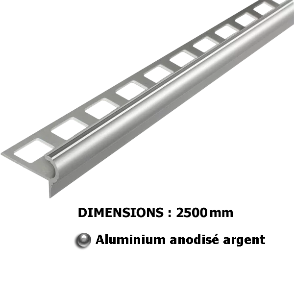 11mm - 2.5m alu Nez de marche florentin SD 1151 Dural