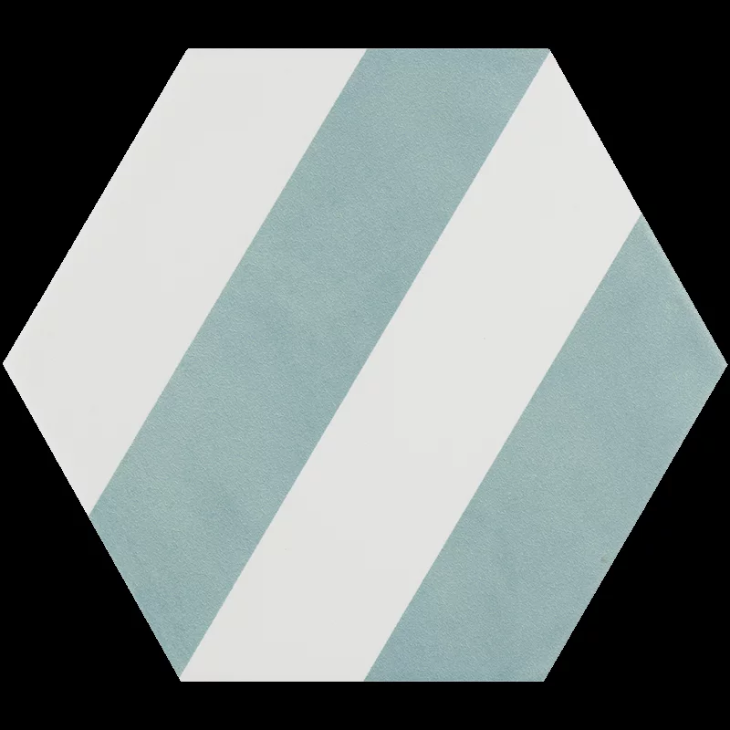 carrelage hexagonal Meraki Stripe Aquamarina