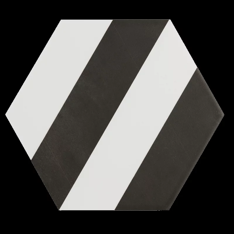 carrelage hexagonal Meraki Stripe Noir