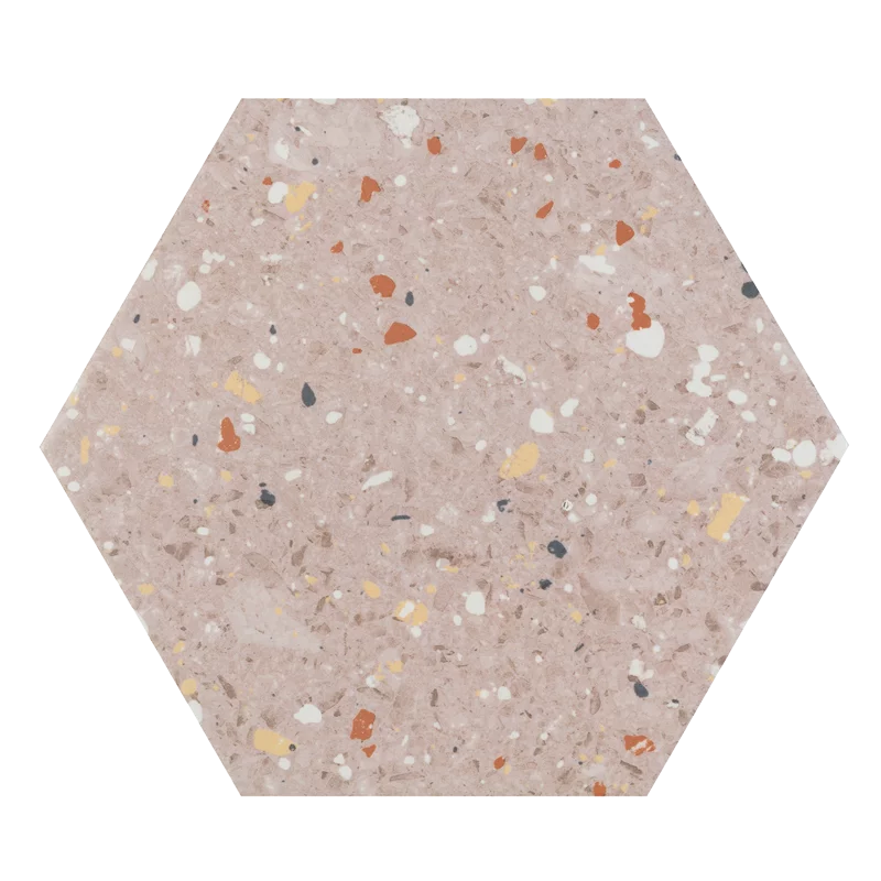 carrela hexagonal Arousa Rosa