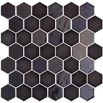 Mosaique Hex XL Stoneglass Opalo Black