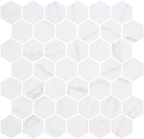 Mosaique Hex XL Venato White