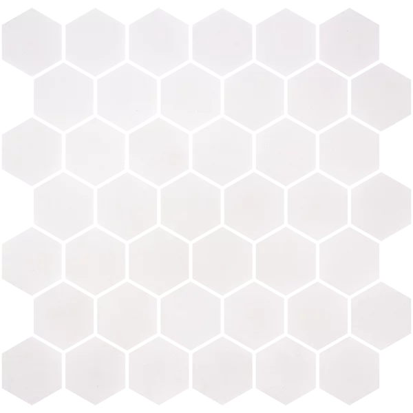 Mosaique Hex XL Stoneglass White