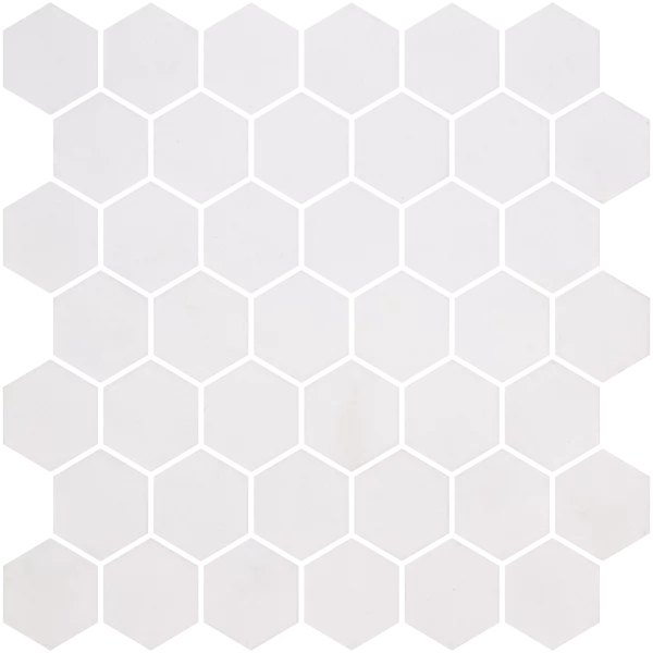 Mosaique Hex XL Natureglass White matte